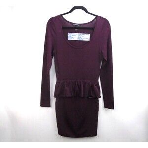 Victoria's Secret PEPLUM dress Purple Viscose blend long sleeve Women Size S/P